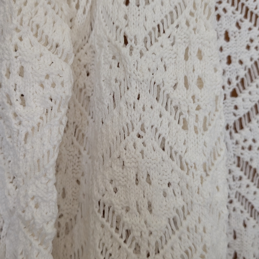 Ivory Crochet Maxi Sweater - Picture 2 of 3